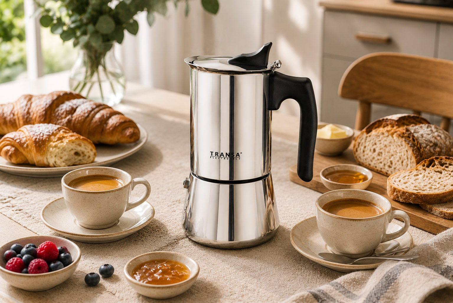 Aromatyczna kawa przygotowana w kawiarce Caffè Transa Electronics